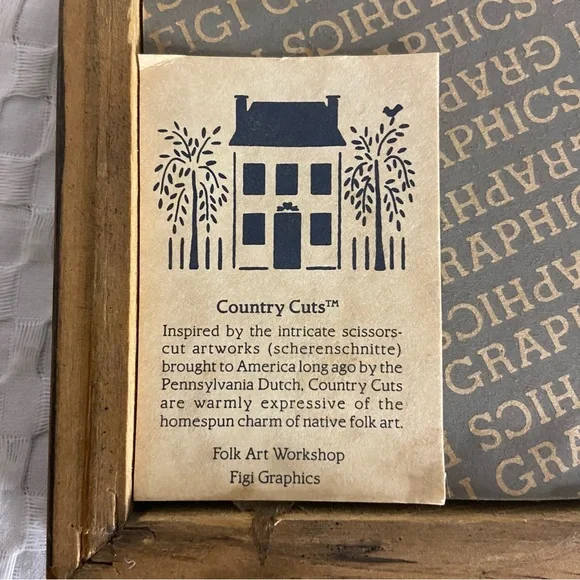 VINTAGE Country Cuts Framed Folk Art Love Ducks - Picture 4 of 9